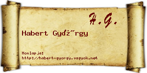 Habert György névjegykártya